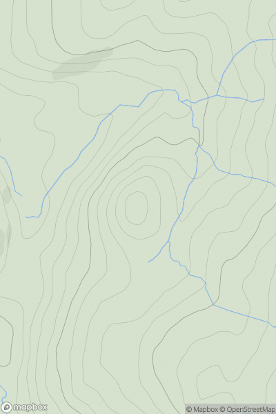 Thumbnail image for Birkett Hill [North Pennines] [NY801077] showing contour plot for surrounding peak